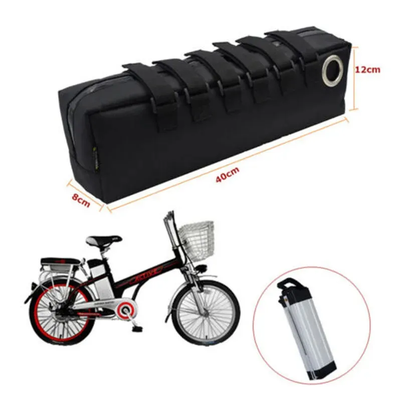 Sacoches sacs vélo électrique batterie sac étui vélo stockage Protection étanche EBike accessoires 43x14x9 cm 40x12x8 cm 231017