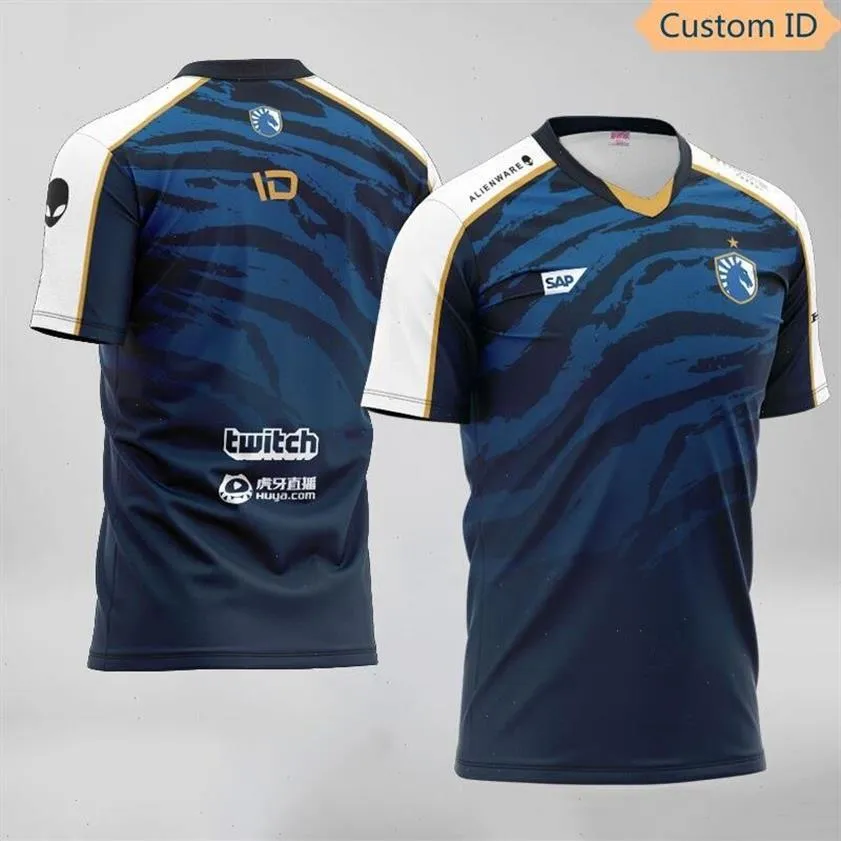 T-shirt uniforme Team Liquid Lol Polo Csgo Nome giocatore Fan Hochwertige Tl Esports Camicia 3d ID personale Personalizzazione306k