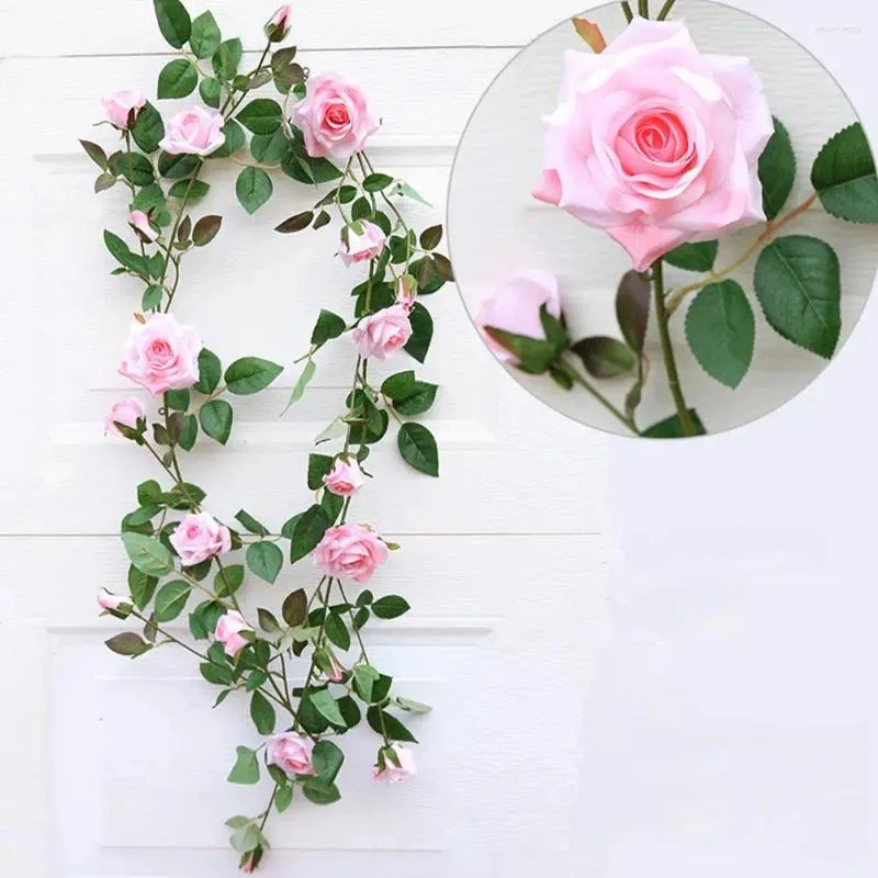 Decoratieve bloemen kunstmatige bloemenslinger nep Rose Vine hangend voor bruiloft tafel middelpunt arrangement kamer babyshower