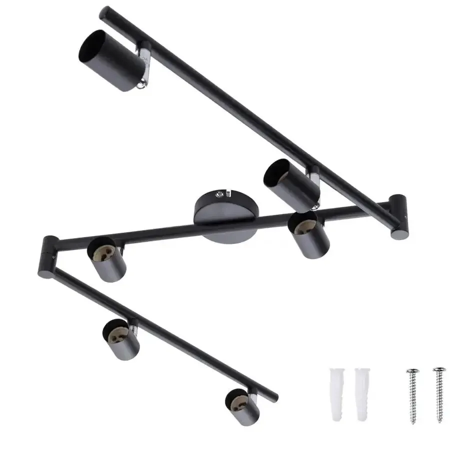 Objets décoratifs Figurines Plafonnier LED moderne GU10 Angle rotatif réglable Lampe sur rail Noir Argent Spot Éclairage AC90260v 231113