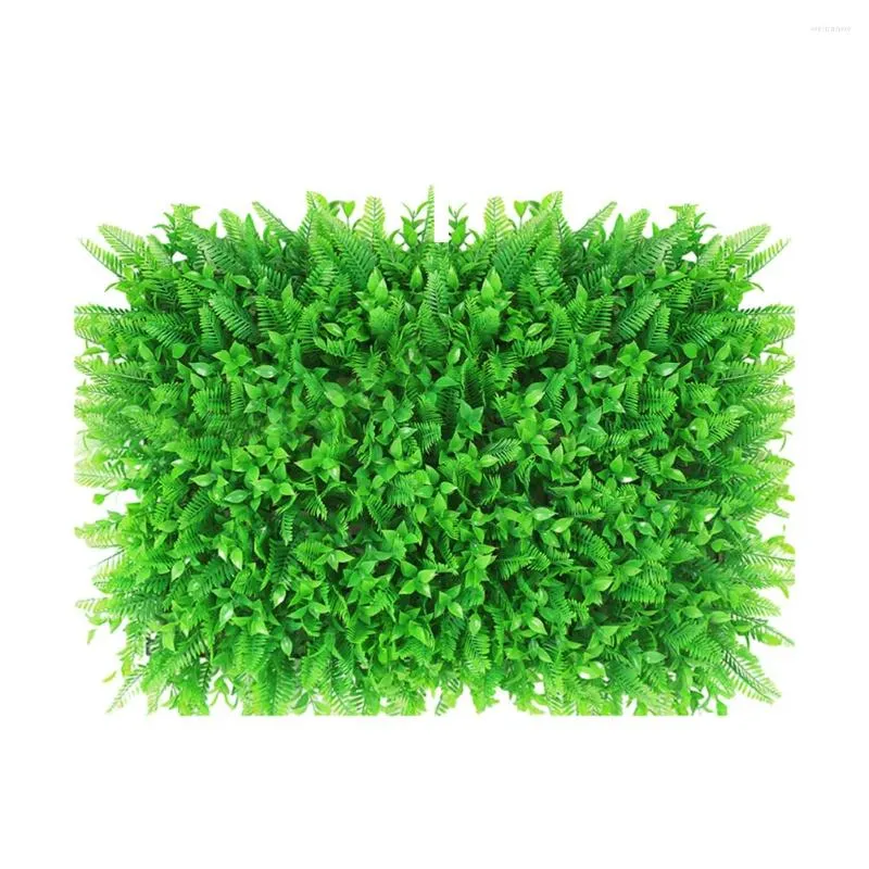 Decorative Flowers Artificial Green Grass Square Home Wall Decoration Plants Beautiful Decor For El Living Room Plastic Material