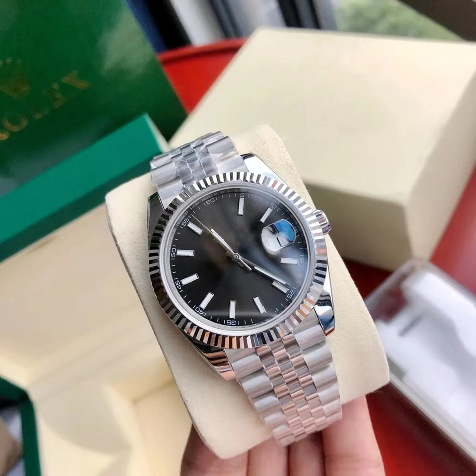 Con scatola originale Orologio di lusso di alta qualità 41mm President Datejust 116334 Vetro zaffiro Asia 904L Movimento meccanico automatico Orologi da uomo 24