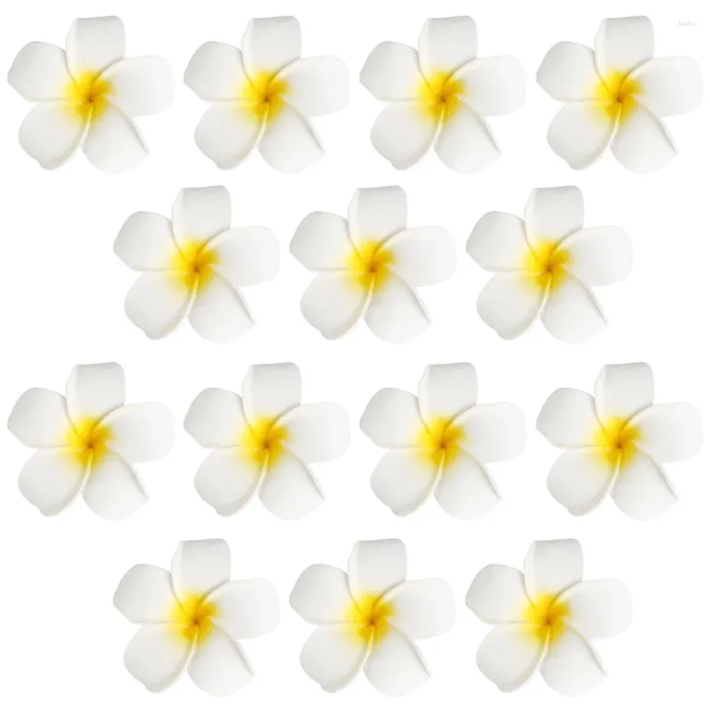 Fleurs décoratives 24 pièces, accessoires pour cheveux, pinces de style Plumeria hawaïennes, couvre-chef fins pour femmes