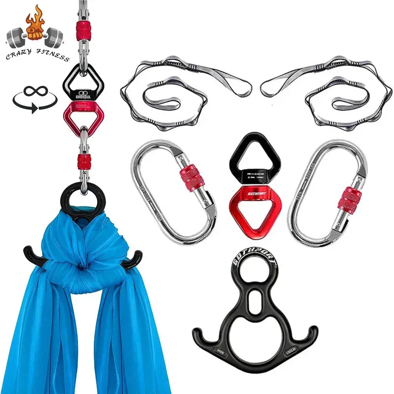 Resistance Bands Hardware for Aerial Dance Set Silk Swivel Climbing Yoga Accessories Fly Silks and Hammock Swing 231017