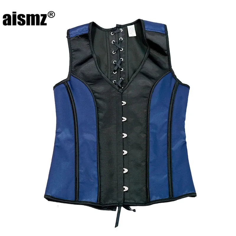 Waist Tummy Shaper Aismz Corset Men Shapers Slim Fit Tank Top Shapewear Chest Binder Waistcoat Vest Jacket Steampunk Gothic Corset Man Underwear 231018