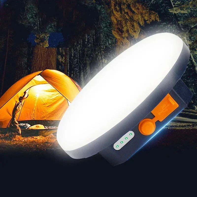 Gadgets extérieurs 9900mAh LED tente lumière lanterne rechargeable Portable d'urgence marché de nuit lumière en plein air Camping ampoule lampe lampe de poche maison 231018
