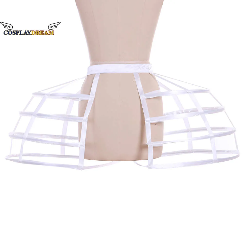 50s Petticoat Women Hollow Short Bird Cage Petticoat Rococo Bustle Cages Hoop Skirt Cage Skirt Cosplay Lolita Underskirt BlackCosplay