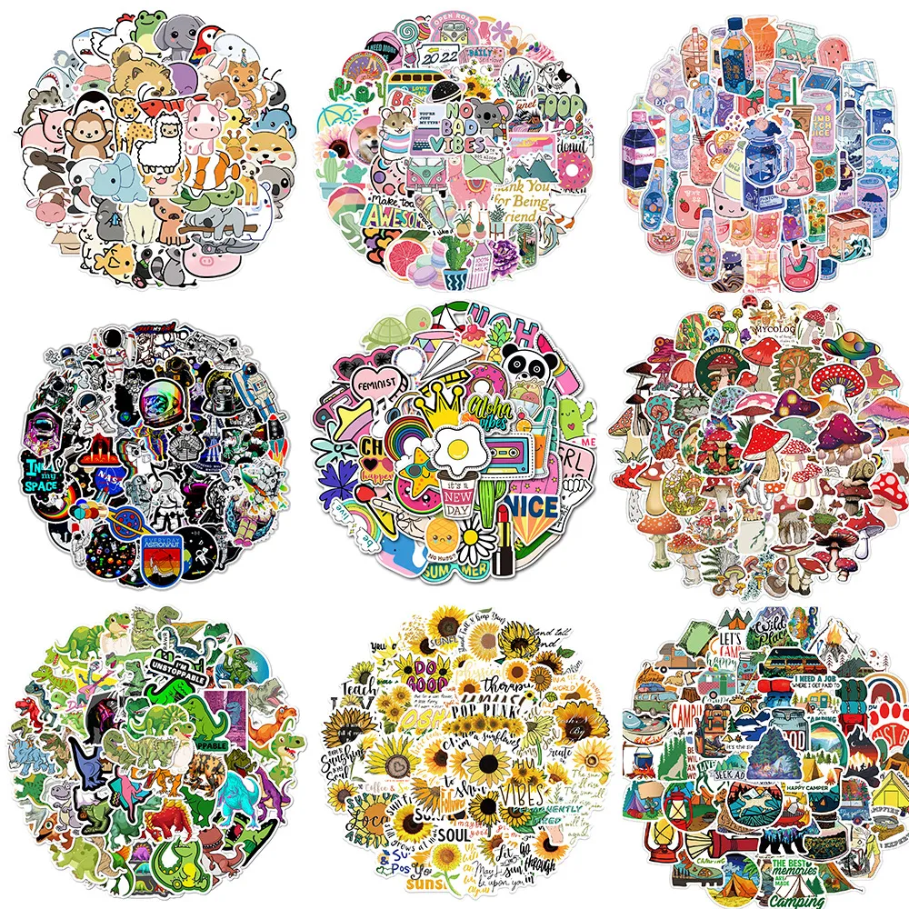 thumbnail image 2 of 50pcs Cute Animal Stickers Pack, Kawaii Cartoon Cat Stickers 2 of 13