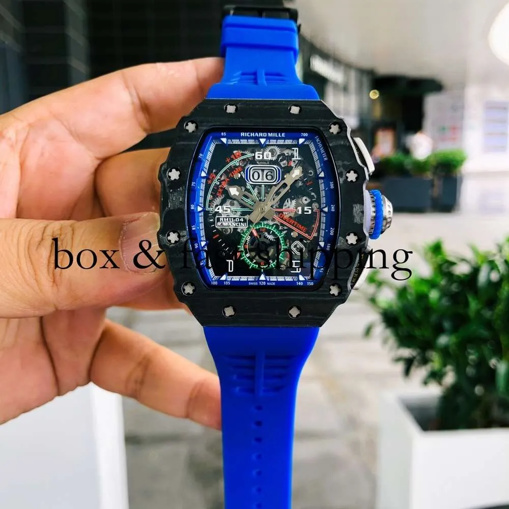 RM011-04 Superclone Kronograf Superclone Mens Mekaniği İzle Richa Milles Bilek Saatleri RM11-04 Erkek Boyutu 50x40mm SNW6696 Montres de Luxe