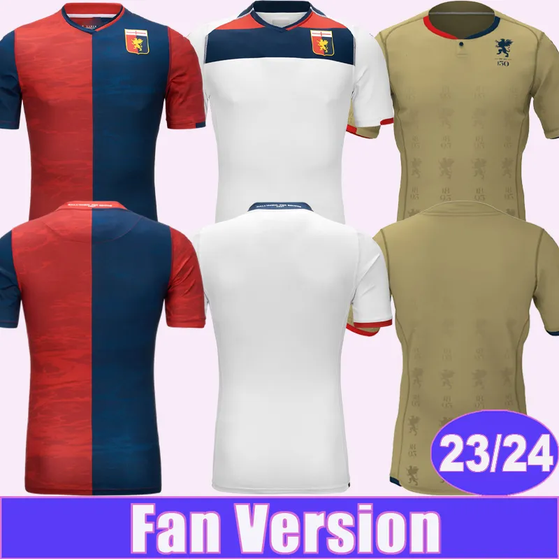 23 24 Maglie da calcio da uomo Genoa CFC PUSCAS CODA EKUBAN YALCIN RETEGUI BADELJ ILSANKER STROOTMAN SABELLI PAJAC HEFTI Home Away 3rd Maglie da calcio