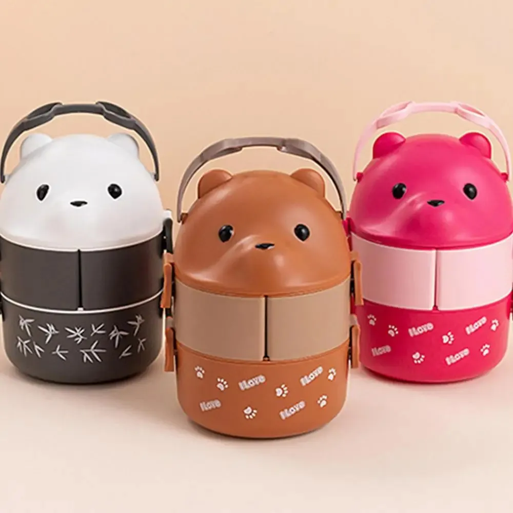 Portable Insulated Adorable Home Bento Set With Cartoon Eyeglass Bear Shape  Ideal For Kids Food Storage 231013 From Tuo09, $11.73