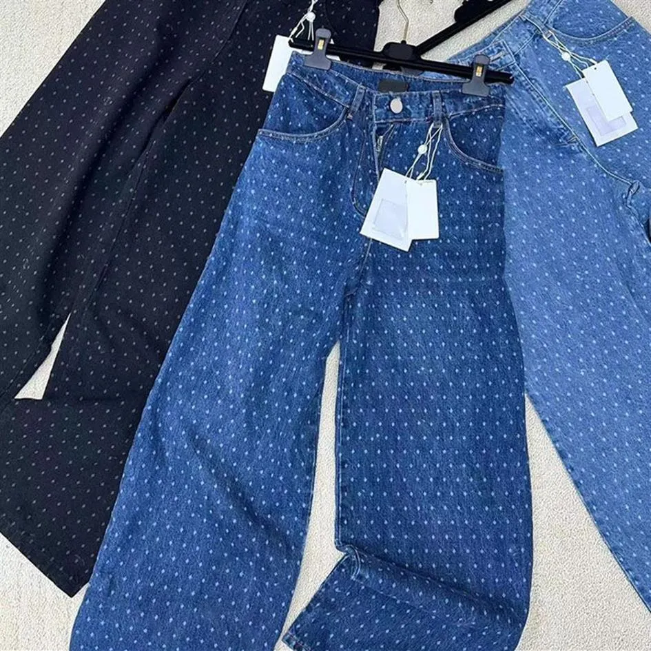 Mulheres de luxo calças jeans calças jeans designer perna larga calças jeans encantadora menina senhora jeans282u