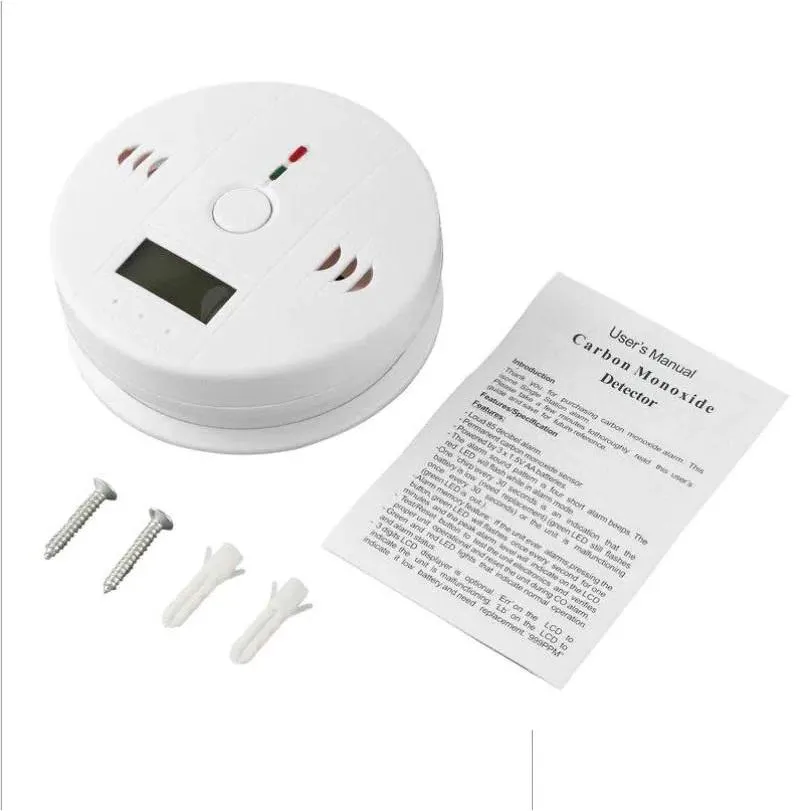 Other Home Decor Wholesale Carbon Analyzers Co Monoxide Tester Alarm Warning Sensor Detector Gas Fire Poisoning Detectors Lcd Display Dhuij