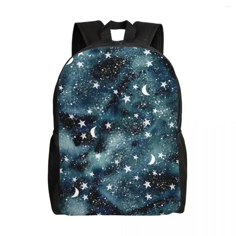 Backpack School Bag 15 Inch Laptop Casual Shoulder Bagpack Travel Star Moon Starry Sky Mochila