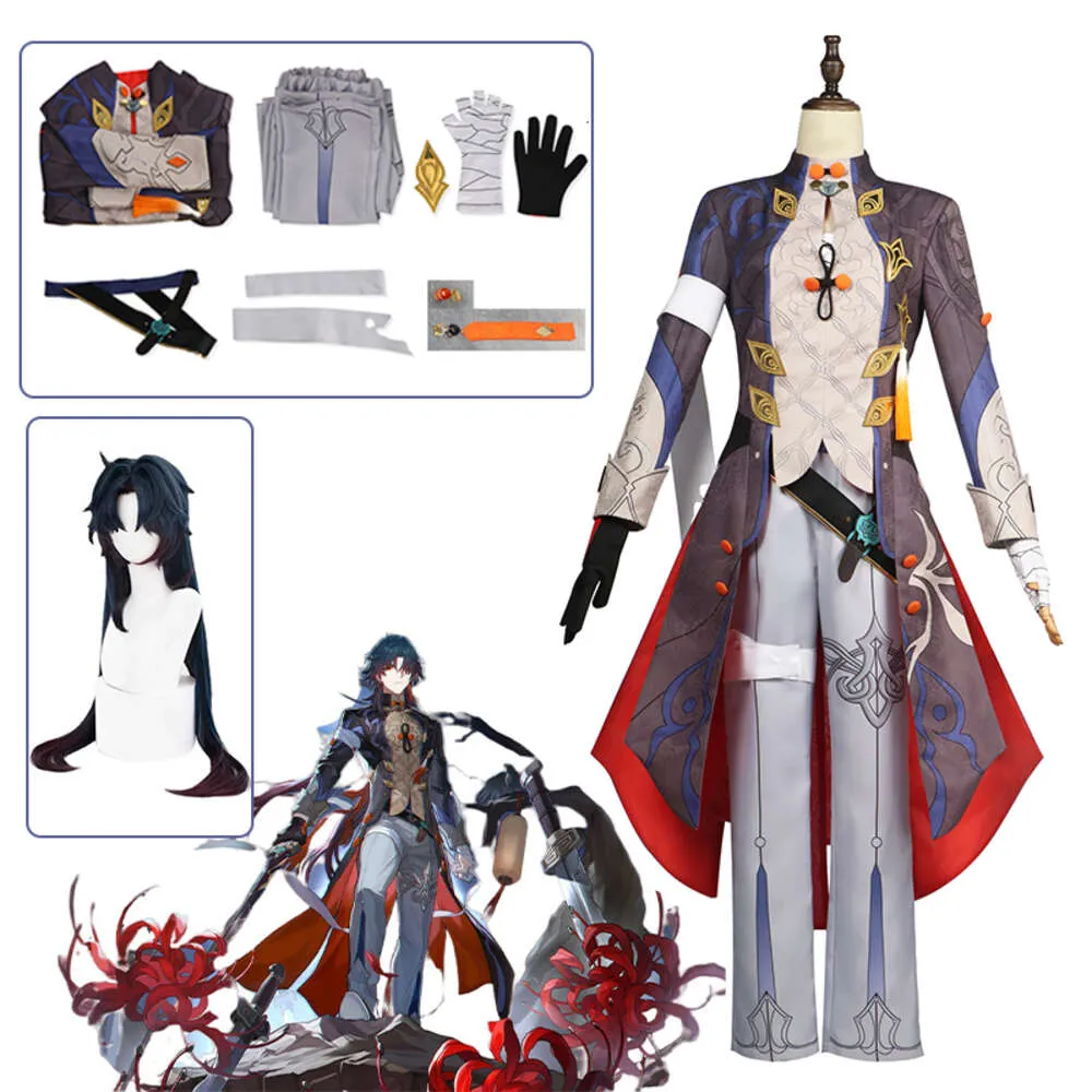 Honkai Star Rail Blade Cosplay Peruca Traje Terno Bonito Homens e Mulheres Uniforme Festa de Halloween Outfitcosplay