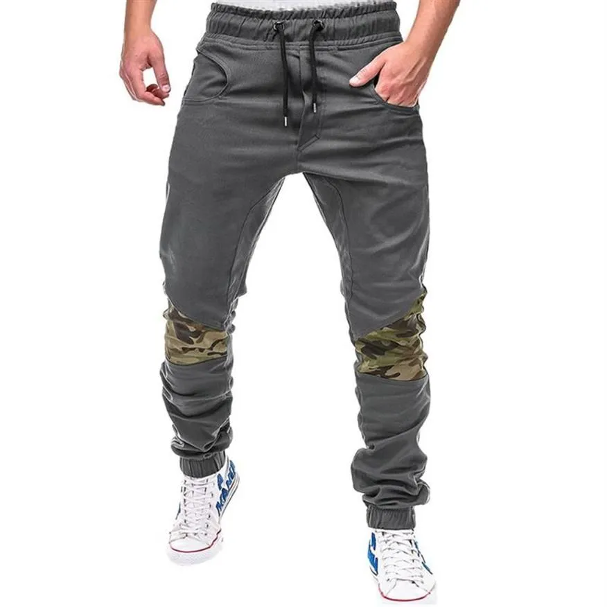 Printemps été hommes pantalons décontracté taille élastique coupe ajustée pantalons longs mode homme pantalons de survêtement Cargos pantalons hombre230W