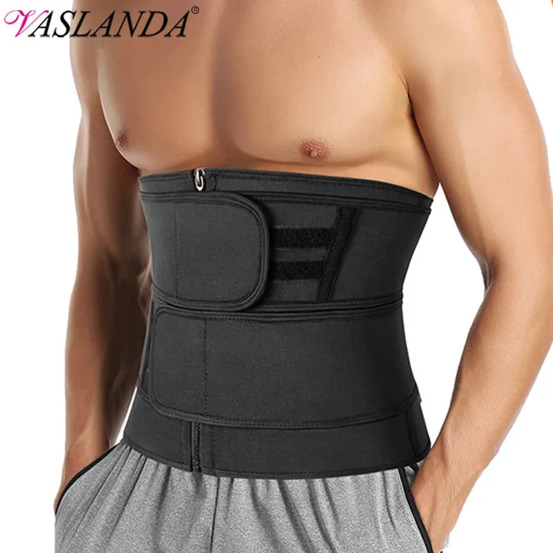 Waist Tummy Shaper Men Waist Trainer Corsets Slimming Body Shaper Fitness Trimmer Belt Sauna Sweat Fat Workout Cincher Compression Shapewear 231018