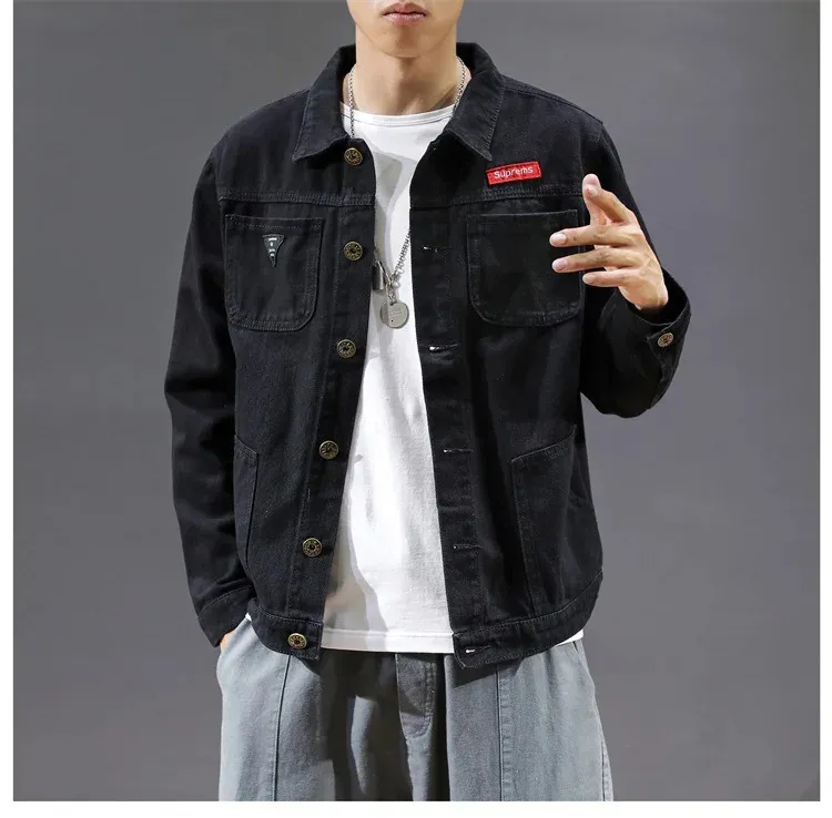 【Water】Korean Brand Black Denim Jacket Amazon.com: Xingfenly Denim Jacket Men Hip Hop Streetwear