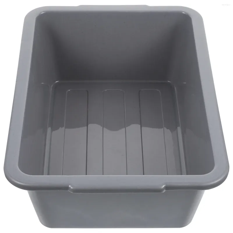 Storage Bottles Wash Dish Basin Pans Plastic Bus Tub Bins Portable Washing Handle Rectangular Commercial Tubs