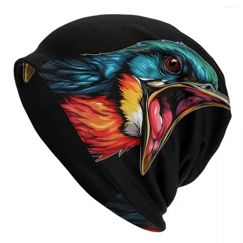 Berets Swallow Big Mouth Motorhaube Hüte Vogel Kunst Skullies Mützen Männer Frauen Retro Thermische Elastische Beanie Herbst Winter Kpop Caps