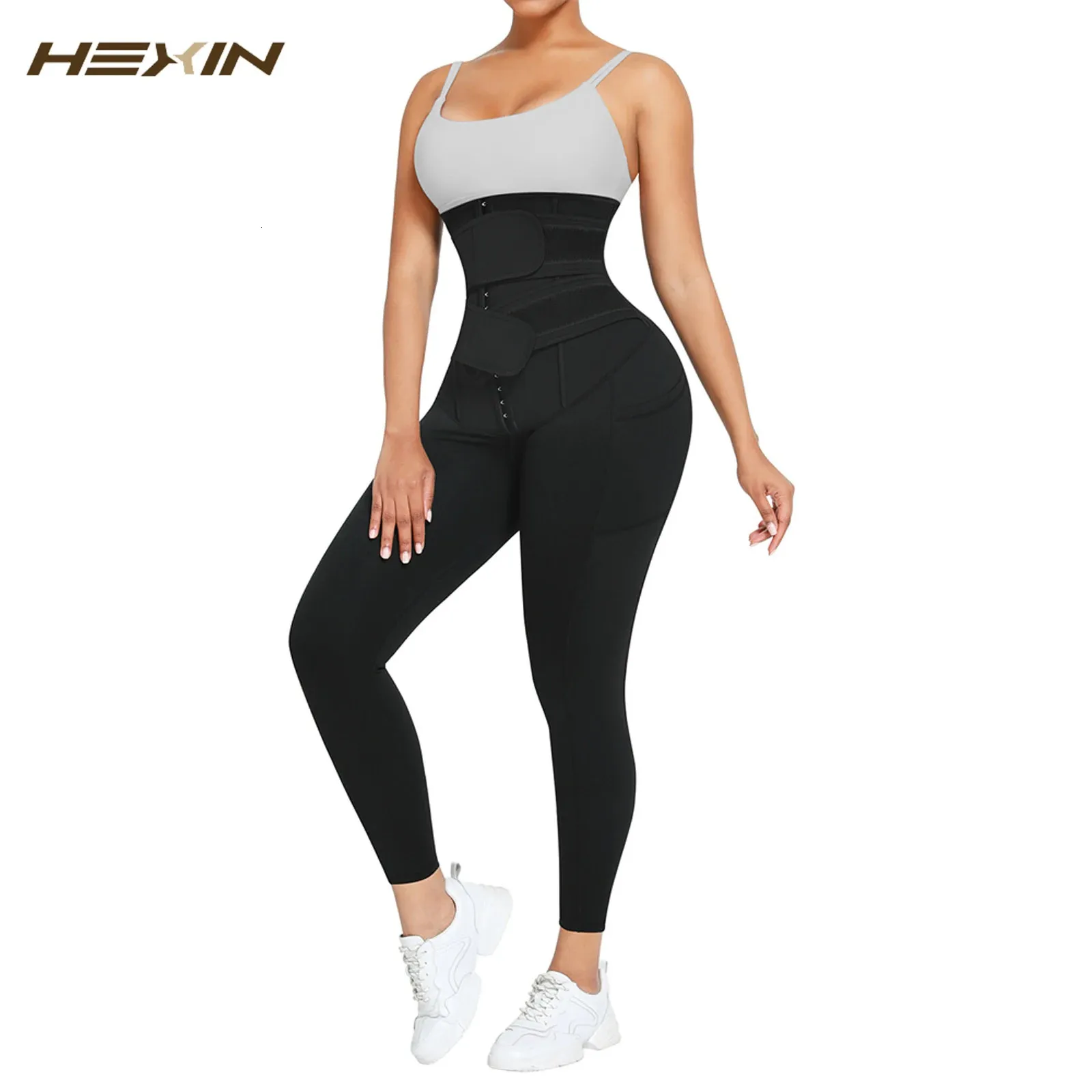 2-in-1 High Compression Leggings: Faja Leg Shaper, Waist Trainer