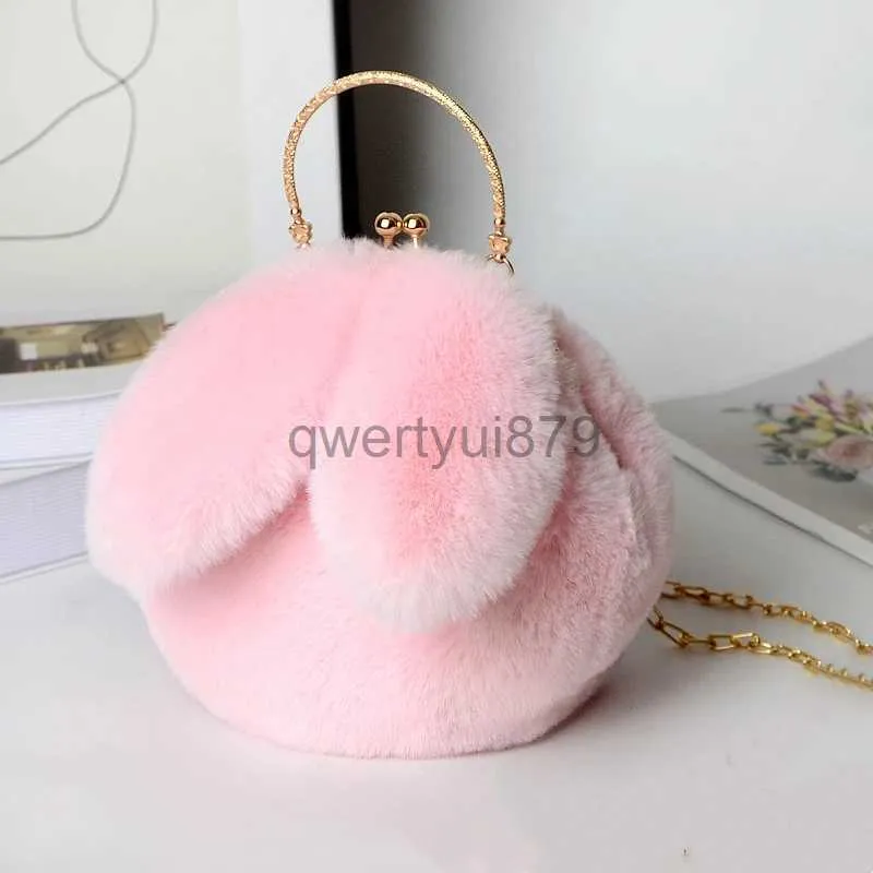 Bandoulière mignon en peluche lapin sacs à bandoulière pour mignon et sacs à main nouveau lapin oreille épaule messager Bagqwertyui879