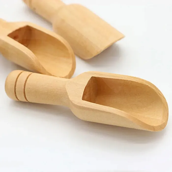 Mini Wooden Scoops Bath Salt Powder Detergent Powder Spoon Candy Laundry Tea Coffee Spoons Eco Friendly Wood Mini Scoops BH3241 TQQ