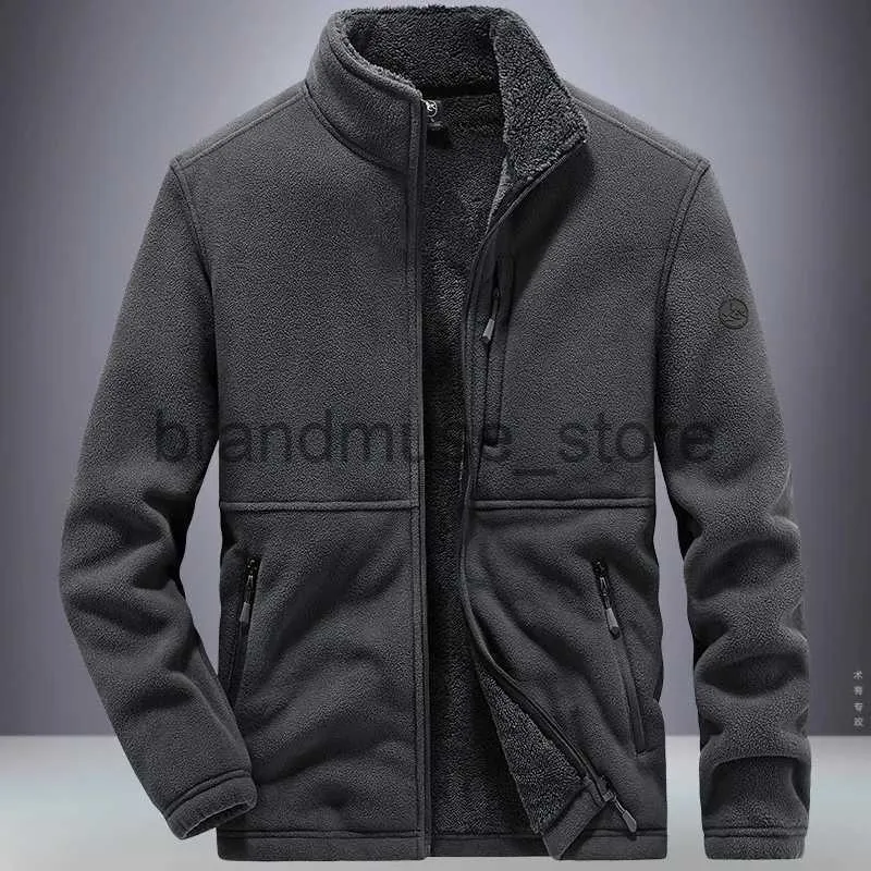 Blouson Hiver à Capuche Homme Doublé Polaire en Coton Casual Veste Chaude  Epaisse Couleur Unie