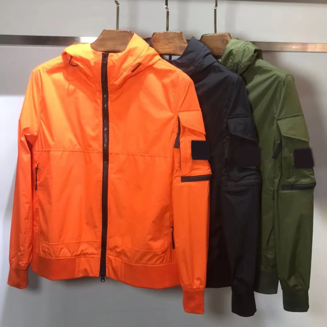 Outerwear Designer Badges Zipper Shirt Jacket Loose Style Spring Autumn Mens Top Oxford Breathable Portable High Street Stones Island Clothing Jacke