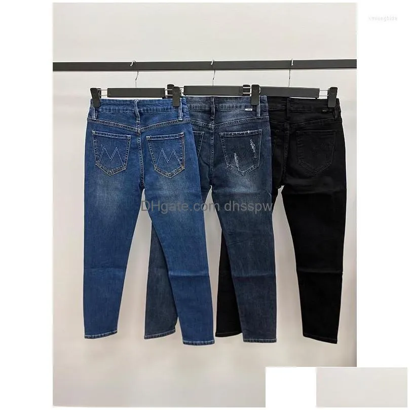 womens pants mother same paragraph high-waisted nine-point high-elastic foot buttocks slimming jeans women