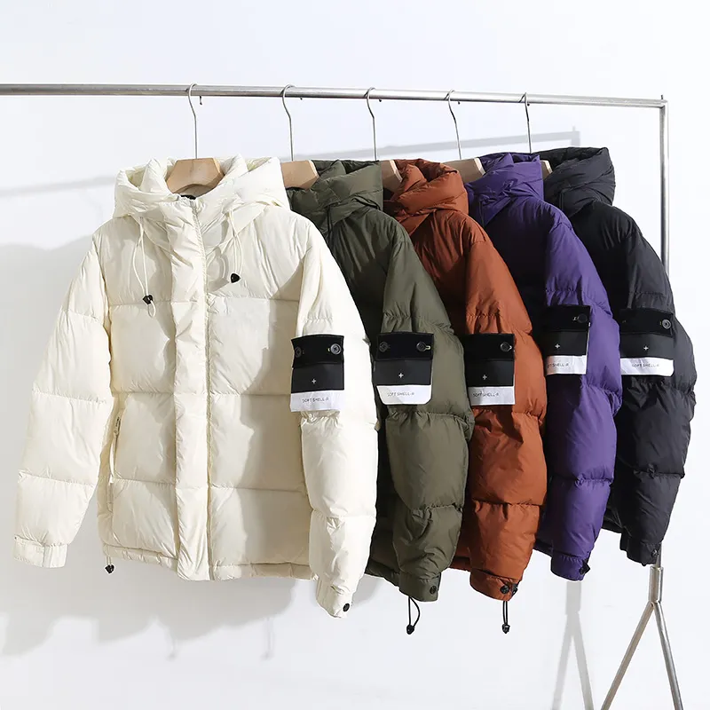 Mens Down Parkas Designer Clothes Top Quality Stone Jackets Womens Coats White Duck with Badge Winter Outwear Parka Oversized Lad Zmza Jhir Jhir