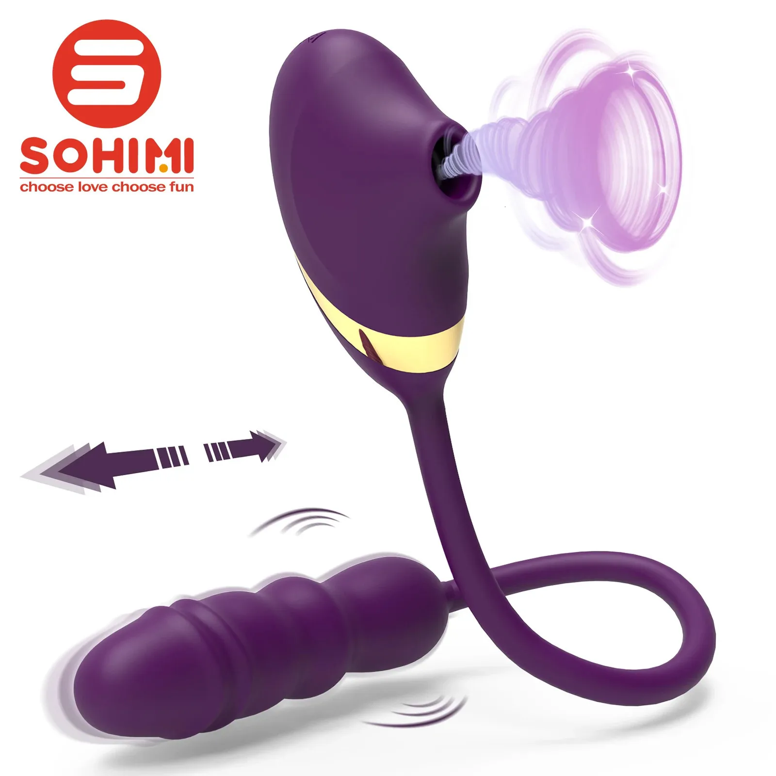 thrusting sucking vibrator 3-in-1 Sucking & Flapping Thrusting Vibrator – Funzze main image 0