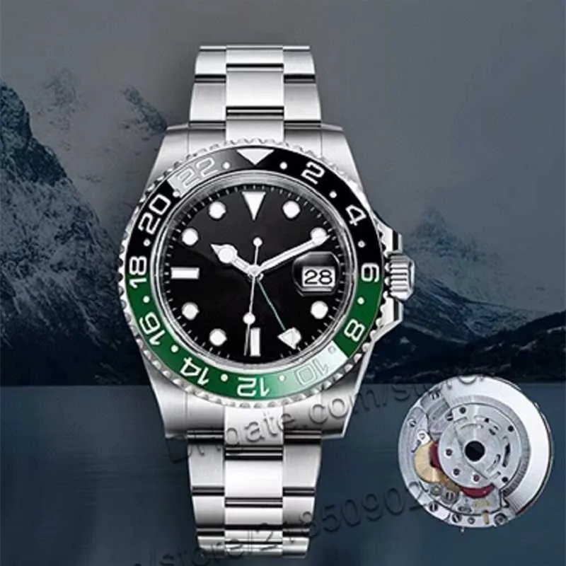 Watches Rolaxs Men Gmt Ii Man Watch Bezel Green Dial 904l 40mm Automatic Mechanical Movement Diamonds Bang Jason007 Waterproof cy