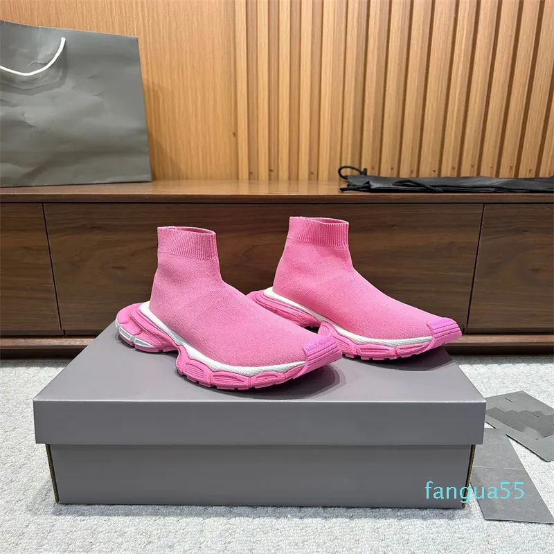 2023-Dad Sock Speed ​​Speed ​​Stinmers Shoes 기술 니트 스트레치 패브릭 남성 여성 러너 스포츠 호흡 고무 단독 메시 커플 Cassua Walking EU35-46