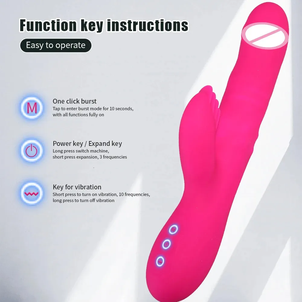Vibromasseur Lapin En Silicone Rose - Stimulant Vaginal Doux Et Imperméable