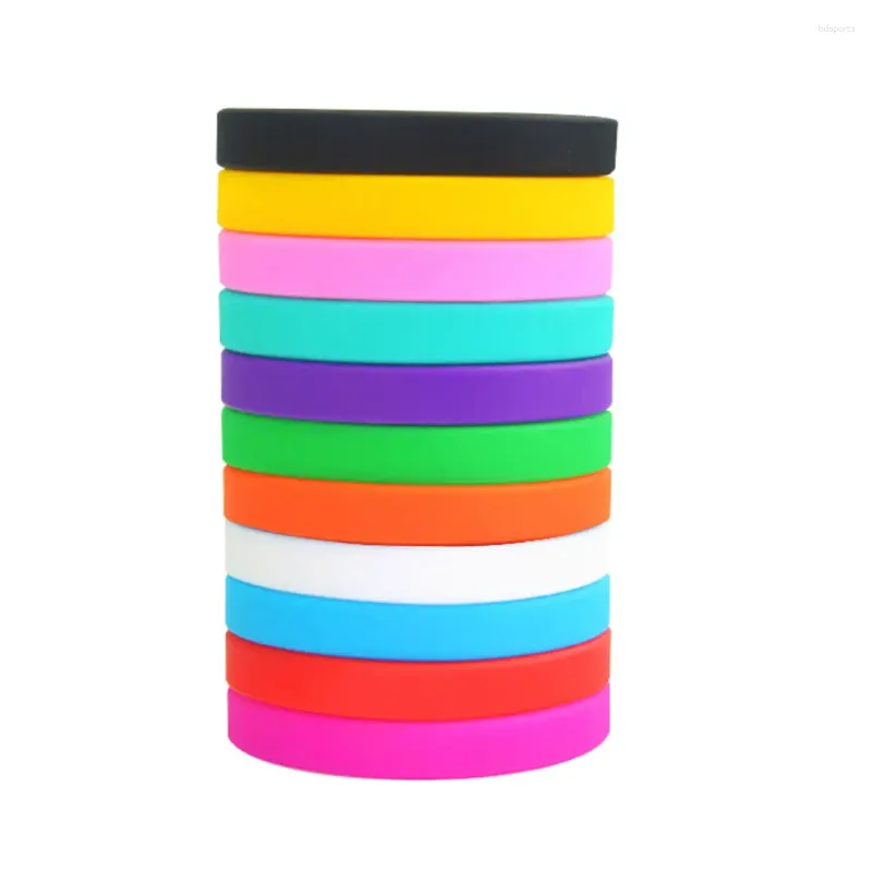 Suporte de pulso 100 peças jogos portáteis durável elástico mulher homens pulseiras de borracha estiramento universal fácil limpo pulseira de silicone esportes