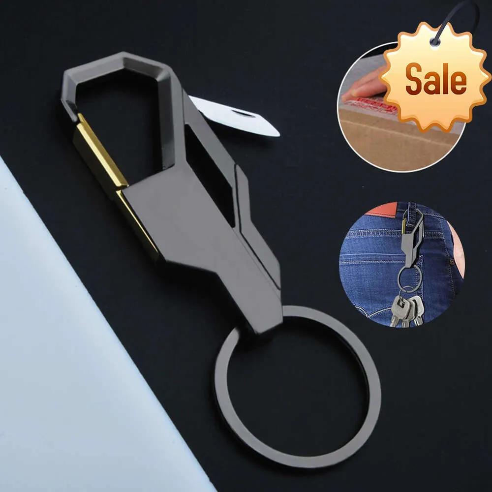 1PC Classic Multifunctional Keychain Alloy Knife Key Chain Gadget for Men Business Waist Buckle Cool Gift