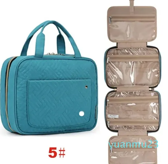 Bolsa de maquillaje para mujer, bolsa de aseo de viaje impermeable de gran capacidad, bolsas de lavado de almacenamiento portátiles plegables