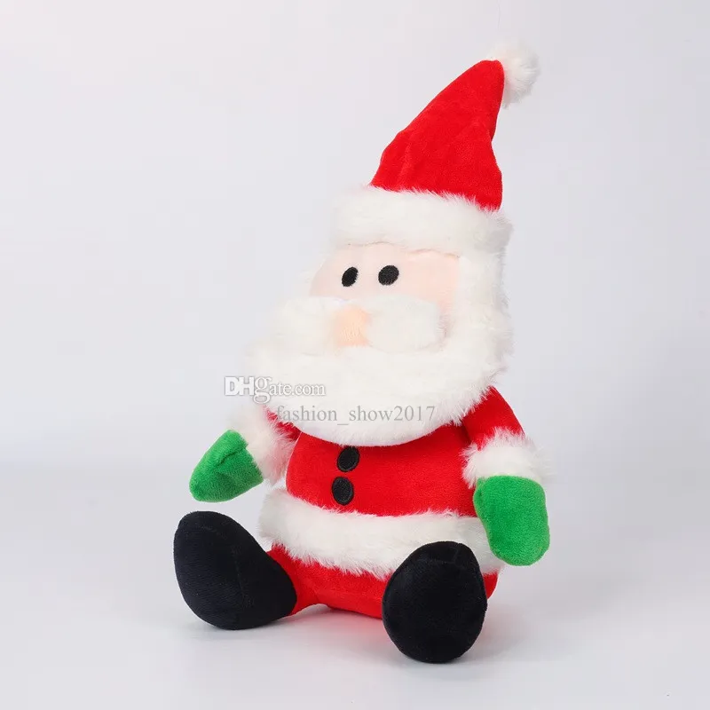 Peluche douce pour chat en forme de Père-Noël, rouge et blanc