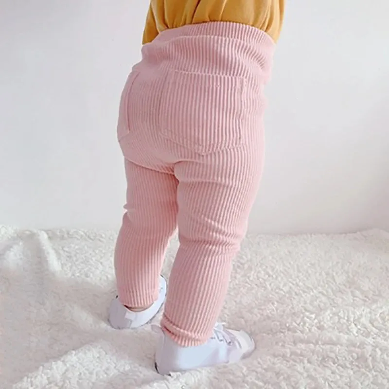 Leggings Collant Neonate Pantaloni di cotone 2023 Primavera Autunno Moda per bambini Pantaloni lunghi solidi Per bambini 231018