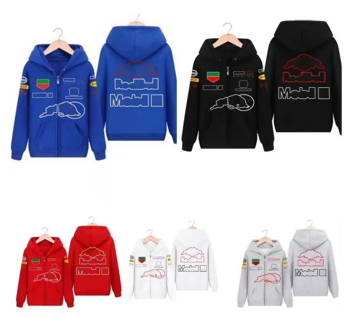 Maglione con cerniera e cappuccio in jersey primaverile e autunnale della tuta da corsa F1