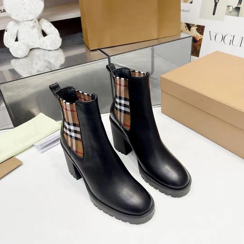 Fashion luxury Designer Womens Boots winter short Boots Classic Ladies Martin Boots 6 inch ankle boots 7.5cm ladies sexy high heel boots big size 41 with boxes