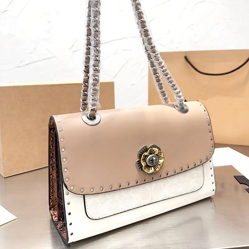 Fashion Designer bag New original cowhide quality all-match artifact gold leather soft size 26X18cm counter gift box packaging