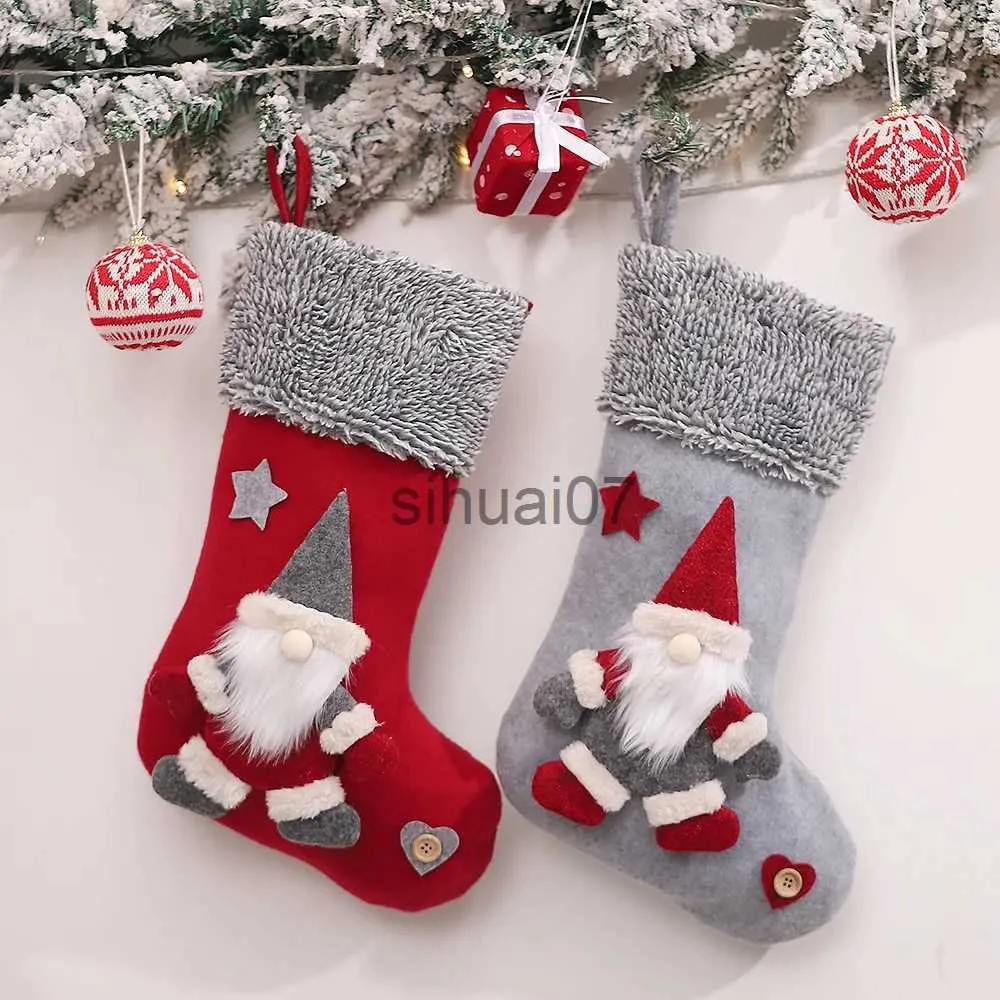 Décorations de Noël Inventaire de Noël Sac de bonbons de Noël Chaussettes de Noël Décoration de Noël Décoration de Noël pour la maison Navidad Nouvel An 2023 Sac cadeau x101