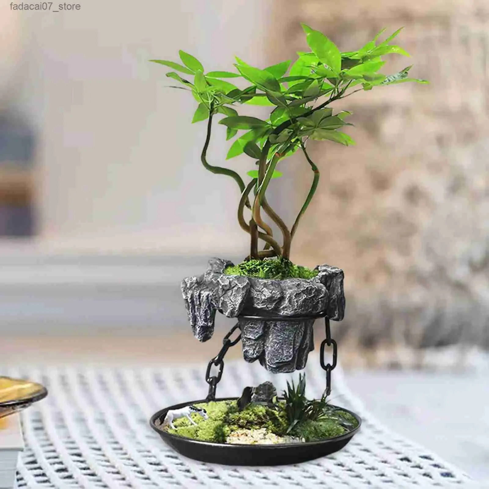 KIZQYN Bonsai Base Espositori In Legno, 12 × 12 × 11 Cm Pratico Vaso Da Teiera Bonsai Buddha Base For La Decorazione Di Vasi Di Fiori For L'home Office Espositori
