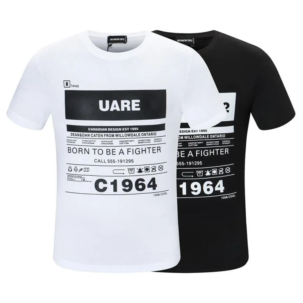 DSQ PHANTOM TURTLE T-shirts pour hommes 2023SS Nouveaux hommes Designer T-shirt Paris Mode T-shirts T-shirt d'été Qualité masculine 100% Cot209K