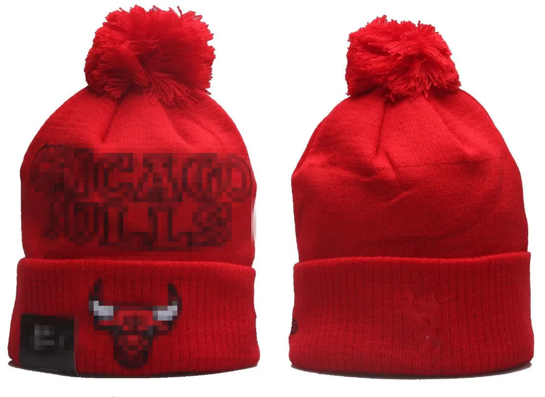 Chicago Beanies North American Basketball Team Side Patch Winter Wool Sport Knit Hat Skull Caps a14