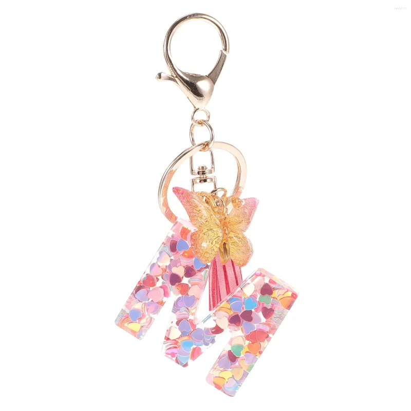 Keychains Letter Keychain Accessories Butterflies Car Ring Women Backpack Girls For