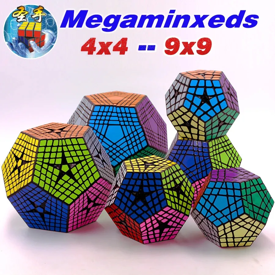 マジックキューブセンソメガミン4x4 7x7 shengshou dodeahedron magic cube 5x5 6x6 8x8 9x9 so megaminxedsステッカープロのマスターマジックキューボス231019