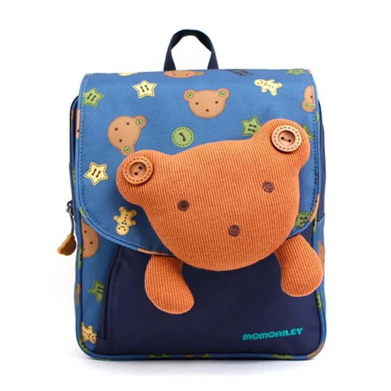 Mochilas infantil saco de prevenção de perda para crianças urso bonito forma tridimensional macio confortável e respirável resistente à sujeira 231019